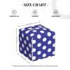 Square Leather Tissue Box Cover, Light Purple Polka Dot (D) view 2