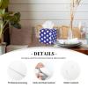 Square Leather Tissue Box Cover, Light Purple Polka Dot (D) view 3