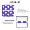 Square Leather Tissue Box Cover, Dark Purple with Polka-Dot Pattern (a) view 4