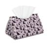 Leather Tissue Box Cover with Halloween Black Cat Print view 1
