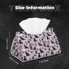 Leather Tissue Box Cover with Halloween Black Cat Print view 2