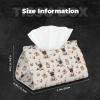 Leather Tissue Box Cover with Cute Dog Soccer Print view 2