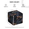 Square PVC Leather Tissue Box, Cool Fire Mountain Dragon A Print view 2