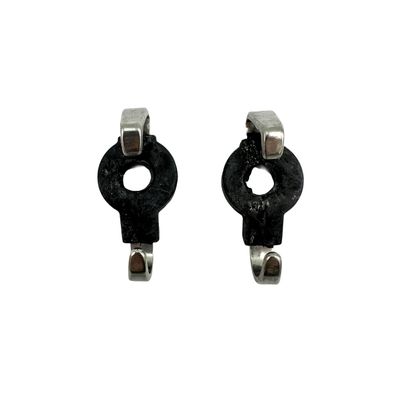 Equine Smile ES3026 Stainless Steel Chin Chain Hooks, Rubber Chin Chain Hook