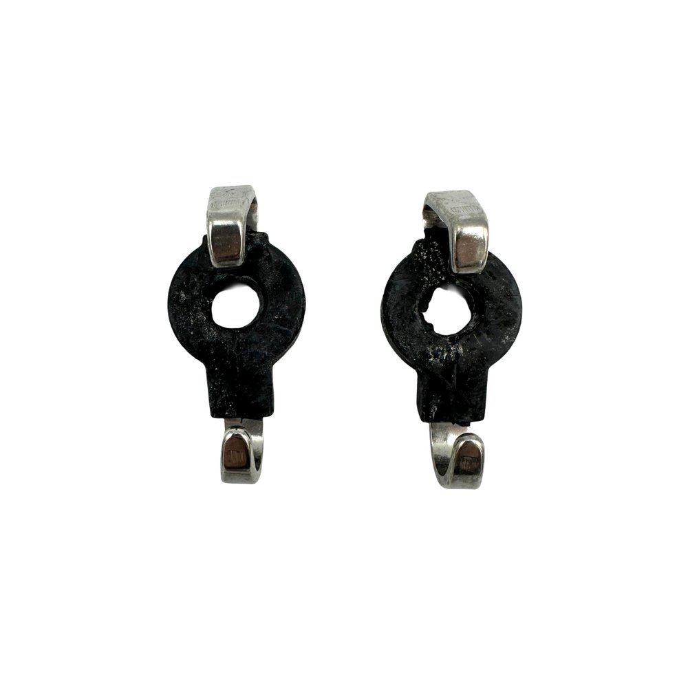 Equine Smile ES3026 Stainless Steel Chin Chain Hooks, Rubber Chin Chain Hook
