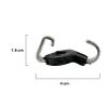 Equine Smile ES3026 Stainless Steel Chin Chain Hooks, Rubber Chin Chain Hook view 3