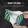 Leather Tissue Box Cover with Abstract Green Baseball Print view 3