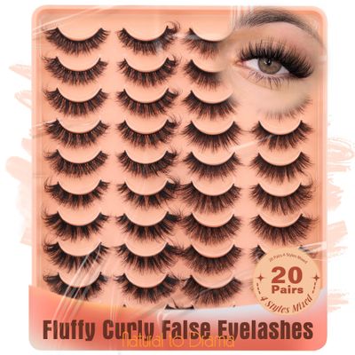 14 Pairs Short Faux Mink Lashes with a Natural Look
