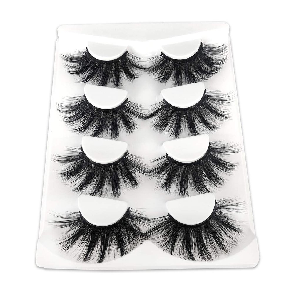 25 mm Dramatic 6D False Eyelashes, Fluffy Volume, Thick Crossed Lashes