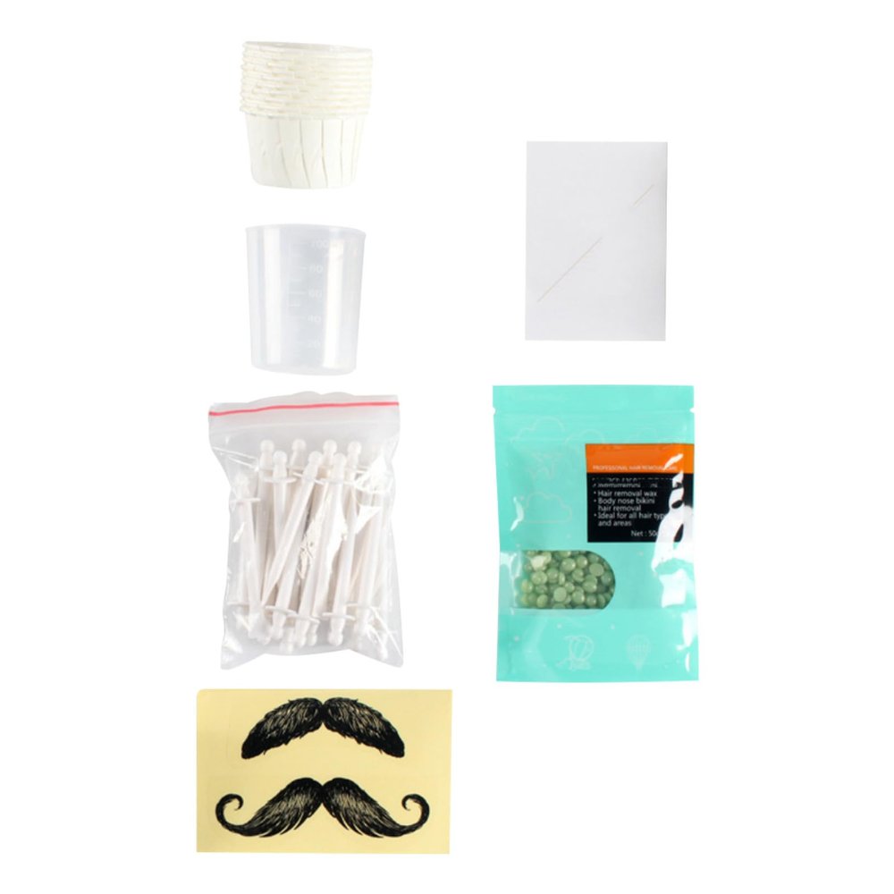 Nose Wax Applicators, 1 Set, Wax, Wood, and Silicone