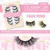Natural-Looking False Eyelashes, 20 Pairs, Fluffy Faux Mink Strip Lashes view 3