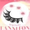 False Eyelashes, Manga Anime Style, Thick 8D Faux Mink, Natural Look, 16 mm, Spiky, Full Strips, Doll Lashes, 10 Pairs view 3