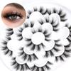 False Eyelashes, 100% Handmade, Natural Look, Lightweight with Soft Clear Band, 5 Pairs (G2) view 1