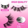 False Eyelashes, 100% Handmade, Natural Look, Lightweight with Soft Clear Band, 5 Pairs (G2) view 2