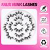 False Eyelashes, 100% Handmade, Natural Look, Lightweight with Soft Clear Band, 5 Pairs (G2) view 3