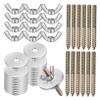 ibasenice 12-Piece M5 x 50 mm Stainless Steel Double-Ended Perch Mounting Screws with Wing Nuts view 1