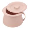 Plastic Bedpan with Lid for Pregnant Women and Seniors, Pink view 1