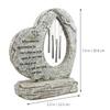 Pet Memorial Stone with Wind Chime, Halloween Gift Idea, Resin view 2