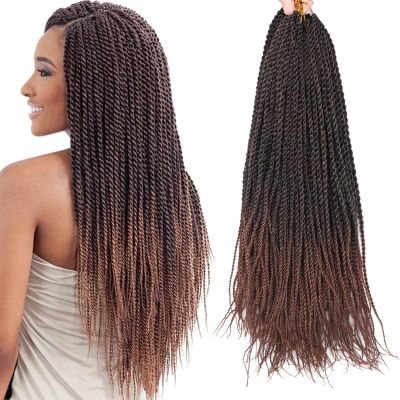 Senegalese Twist Crochet Braids, 22 Inch, 4 Packs, Pre-Braided Small Havana Twist Hair Extensions