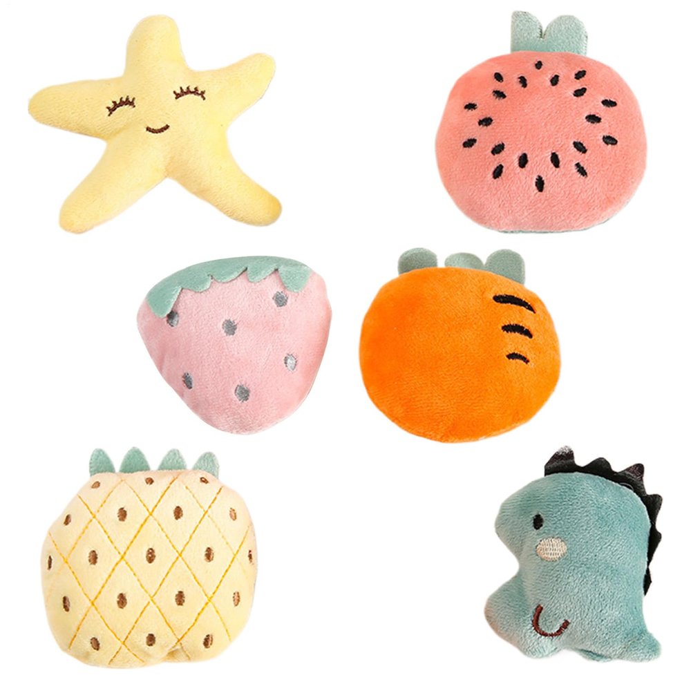 Huvqianu Hedgehog Treats and Toys - 6X Plush Chew Variety Pack