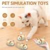 Kaezuy Electric Self-Propelled Mouse Cat Toy, Interactive, Obstacle Avoidance, with Base Brush (3-Piece) view 3