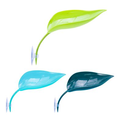3-Piece Artificial Plant Leaf Decor with Suction Cups, 18.5 x 7.2 cm