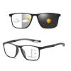 Photochromic Progressive Multifocal Reading Glasses for Men and Women, Blue-Light Filter, Black/Gray, 1.5x view 1