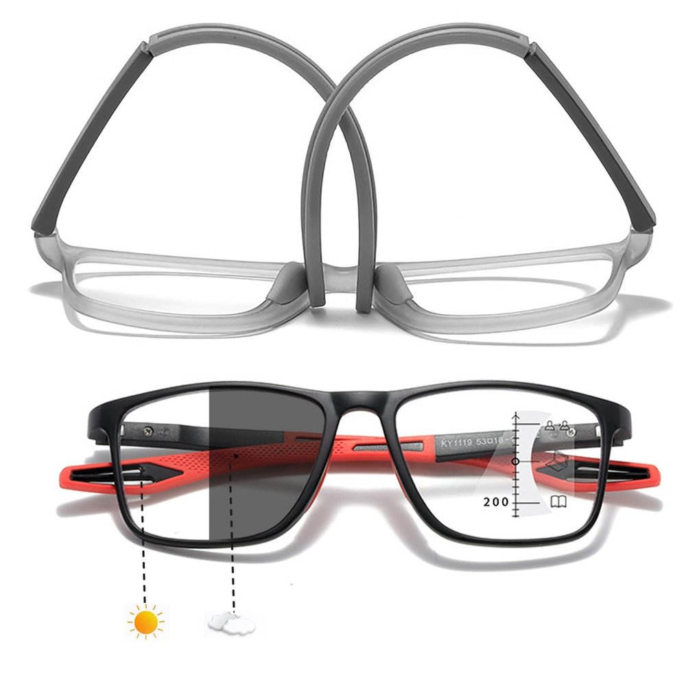 Generic Self-Tinting Progressive Reading Glasses with Blue Light Filter