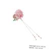 DEARMAMY Jade Pearl Hair Clip with Tassel and Floral Design view 2