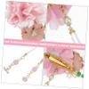 DEARMAMY Jade Pearl Hair Clip with Tassel and Floral Design view 3
