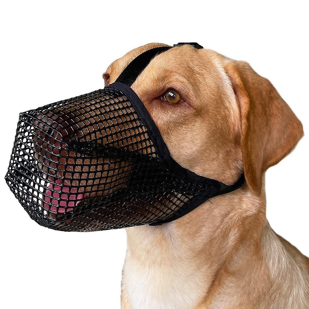 Dog Muzzle, Soft Mesh Muzzle for Small, Medium, and Large Dogs, Adjustable Puppy Muzzles to Prevent Biting, Licking, and Chewing (XS)
