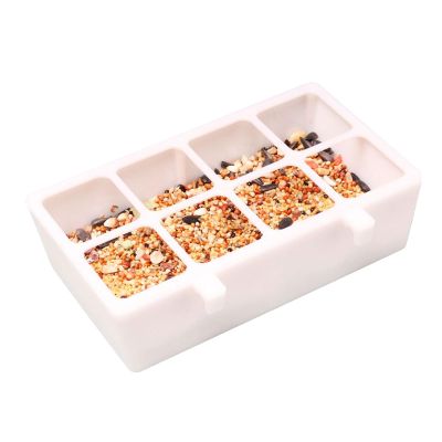 Bird Feeder for Cages, 8-Compartment Leak-Proof Design