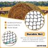 1-Piece Round Bale Hay Net for Horses, 5 x 5 ft Hay Feeder, Fits 6 x 6.5 x 5 ft, 6 x 5 ft & 4 x 4 ft Bales view 3