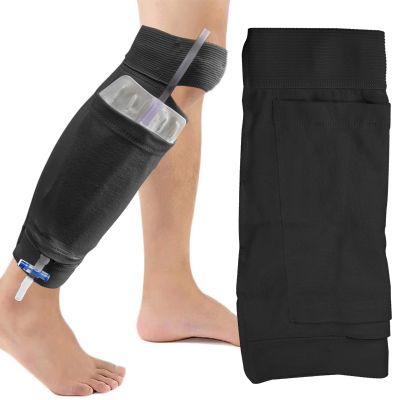 Black Stretchable Catheter Leg Bag Holder, Size M