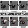FANSU Cloud-Shaped Dog Bowl Mat, Absorbent, Quick-Drying, Washable, Non-Slip, Diatomaceous Earth, Gray, 60 x 90 cm view 3
