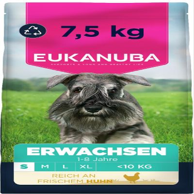 Eukanuba Dry Dog Food with Fresh Chicken for Small Breeds, 7.5 kg