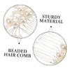DONFAMDS Crystal and Pearl Hair Comb for Weddings view 3
