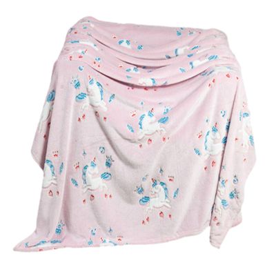 Milisten Warm Flannel Baby Blanket with Cartoon Design, Soft Blanket for Boys, Girls and Toddlers