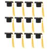 IMIKEYA Graduation Party Cake Decorations with Cap Cupcake Toppers, 12 Yellow Tassel Decorations view 1