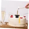 IMIKEYA Graduation Party Cake Decorations with Cap Cupcake Toppers, 12 Yellow Tassel Decorations view 3