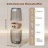 AARAINBOW Travel Toothbrush Case, Portable Toothbrush Cup with Cover, Plastic Toothbrush and Toothpaste Box for Camping and Home (Transparent Coffee) view 2