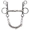 LUCKDANO Snaffle Bit, Jointed-Mouth Stainless Steel Pelham for Horse Training, 5.0 x 0.7 in view 1