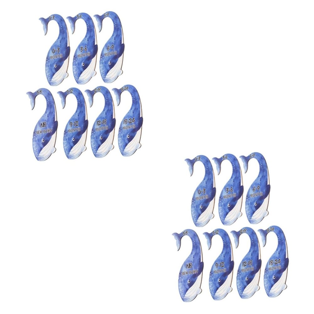 14-Piece Baby Clothing Closet Dividers with Cute Whale Design