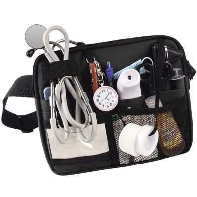 Nurse Waist Bag with Adjustable Belt, Medical Equipment Holder for Stethoscopes, Scissors, and Tools