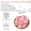 3-Piece Large Raw Rose Quartz Stones, 35 cm view 2