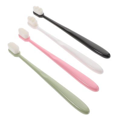 4-Pack Manual Toothbrushes with Soft Bristles for Adults