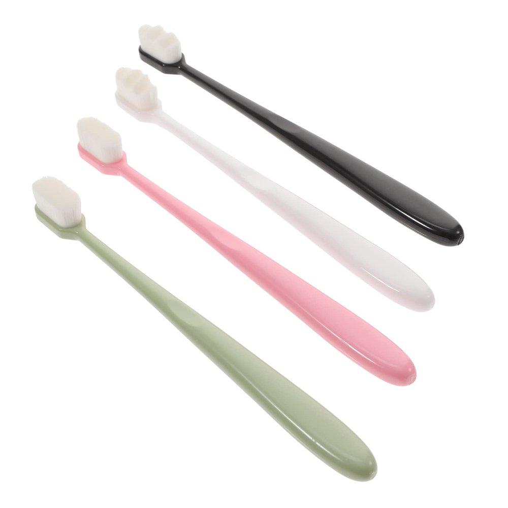 4-Pack Manual Toothbrushes with Soft Bristles for Adults