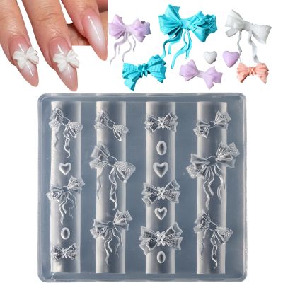 3D Nail Mold with Heart and Bow Designs