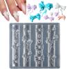 3D Nail Mold with Heart and Bow Designs view 1