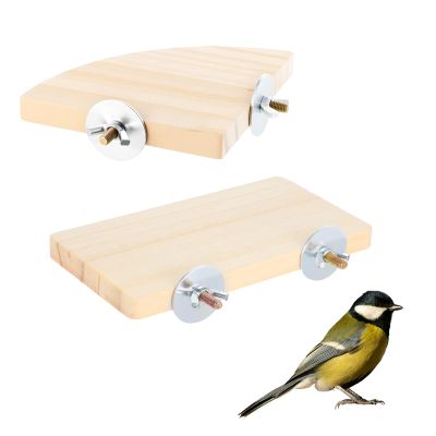 2 Flat Perch Platforms for Birds